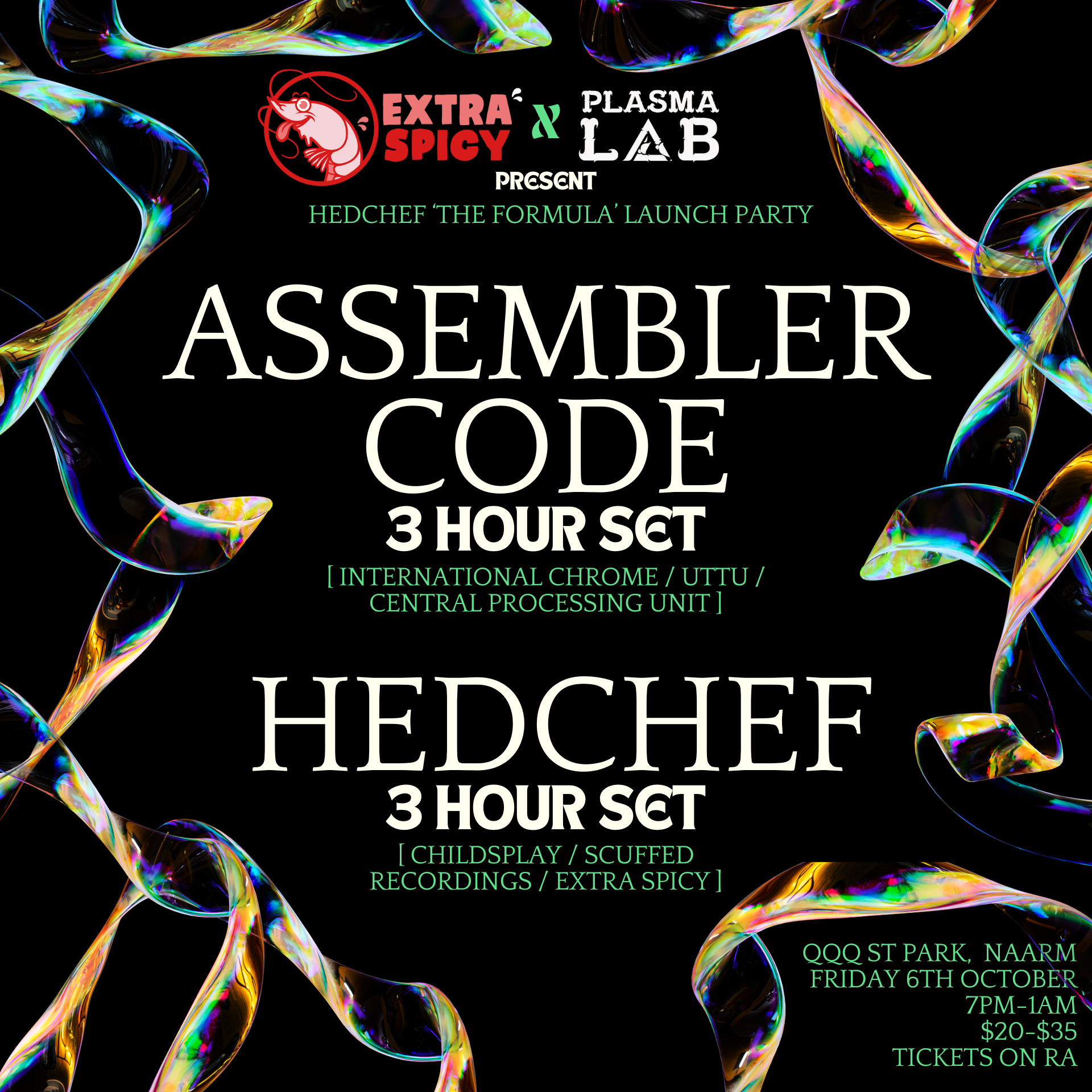 Assembler Code (3 hrs) & Hedchef (3 hrs) - フライヤー表