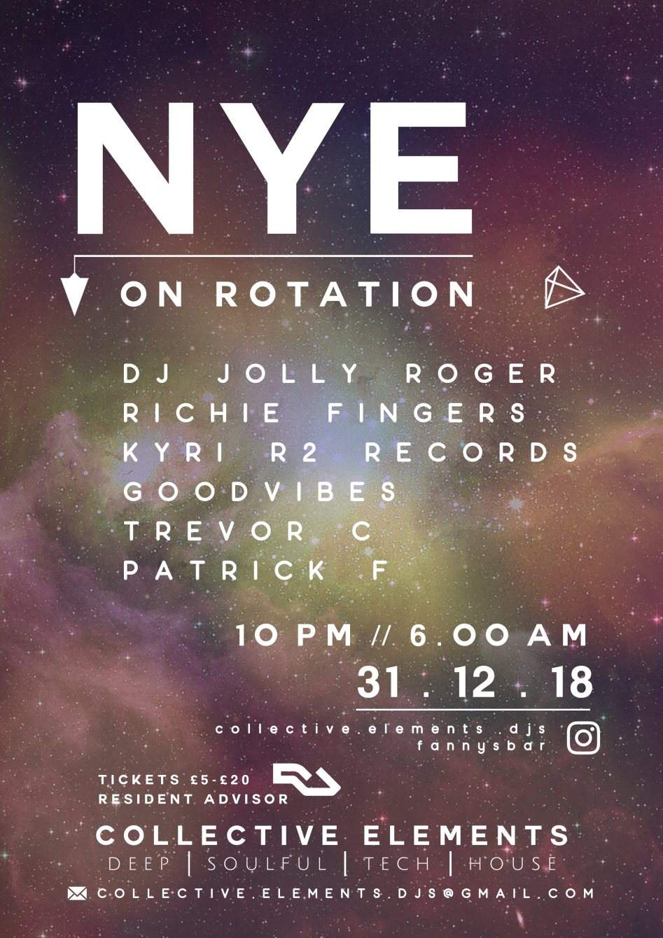 Collective Elements NYE - フライヤー裏