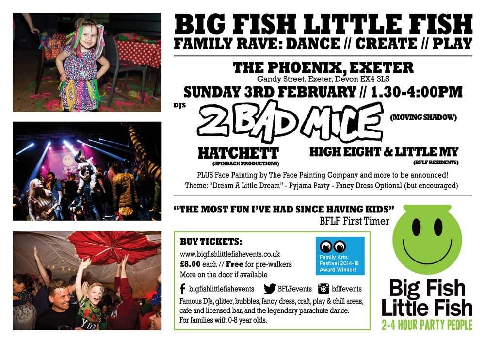 Big Fish Little Fish Family Rave with 2 Bad Mice - フライヤー表