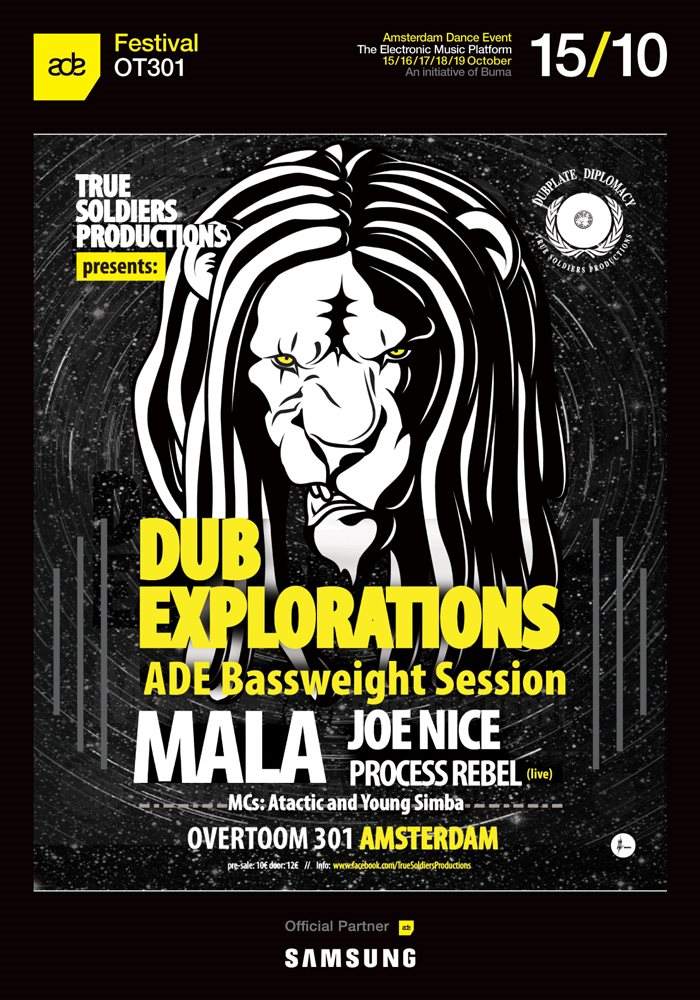 True Soldiers Productions presents: Dub Explorations ADE Bassweight Session - Página frontal