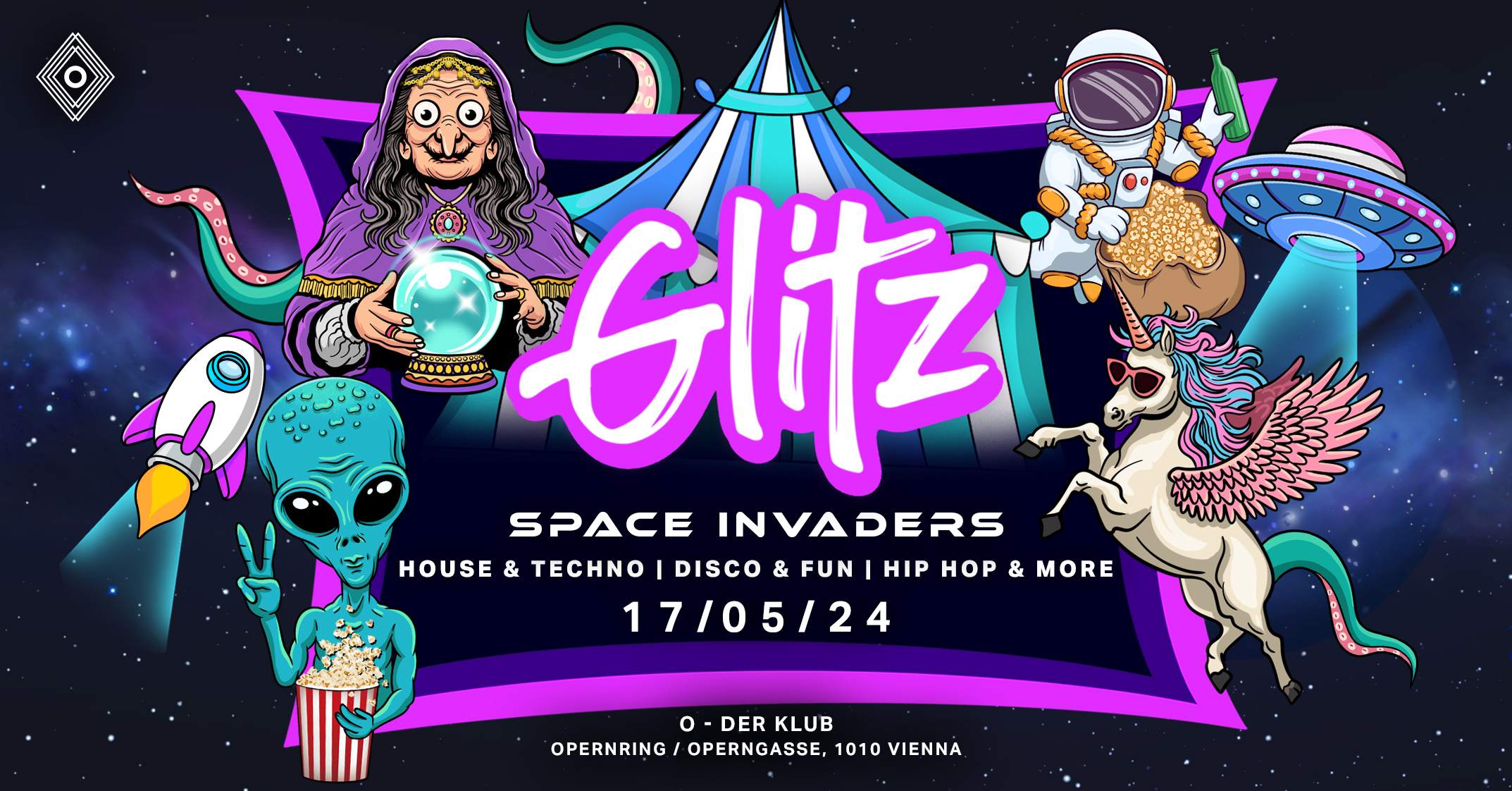 GLITZ - Spave Invaders - フライヤー表