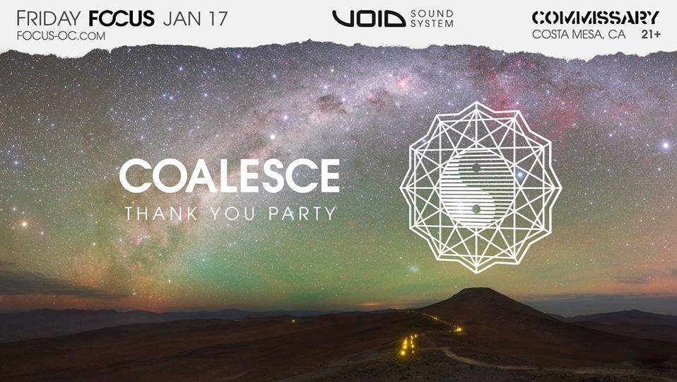 Focus Friday - Coalesce Thank You Party - フライヤー表