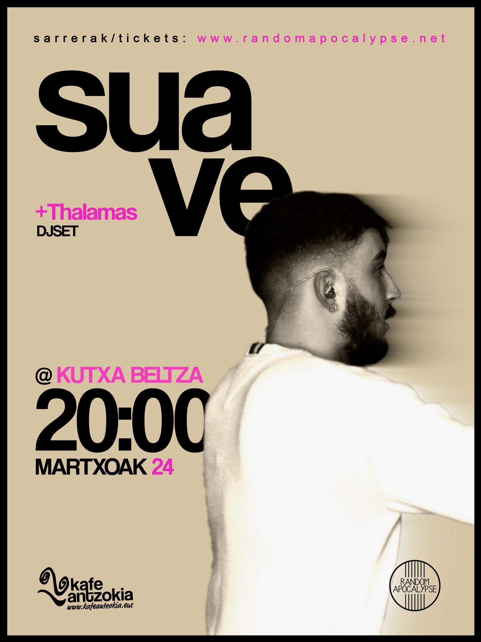 Suave (live) + Thalamas (dj set) - Página frontal