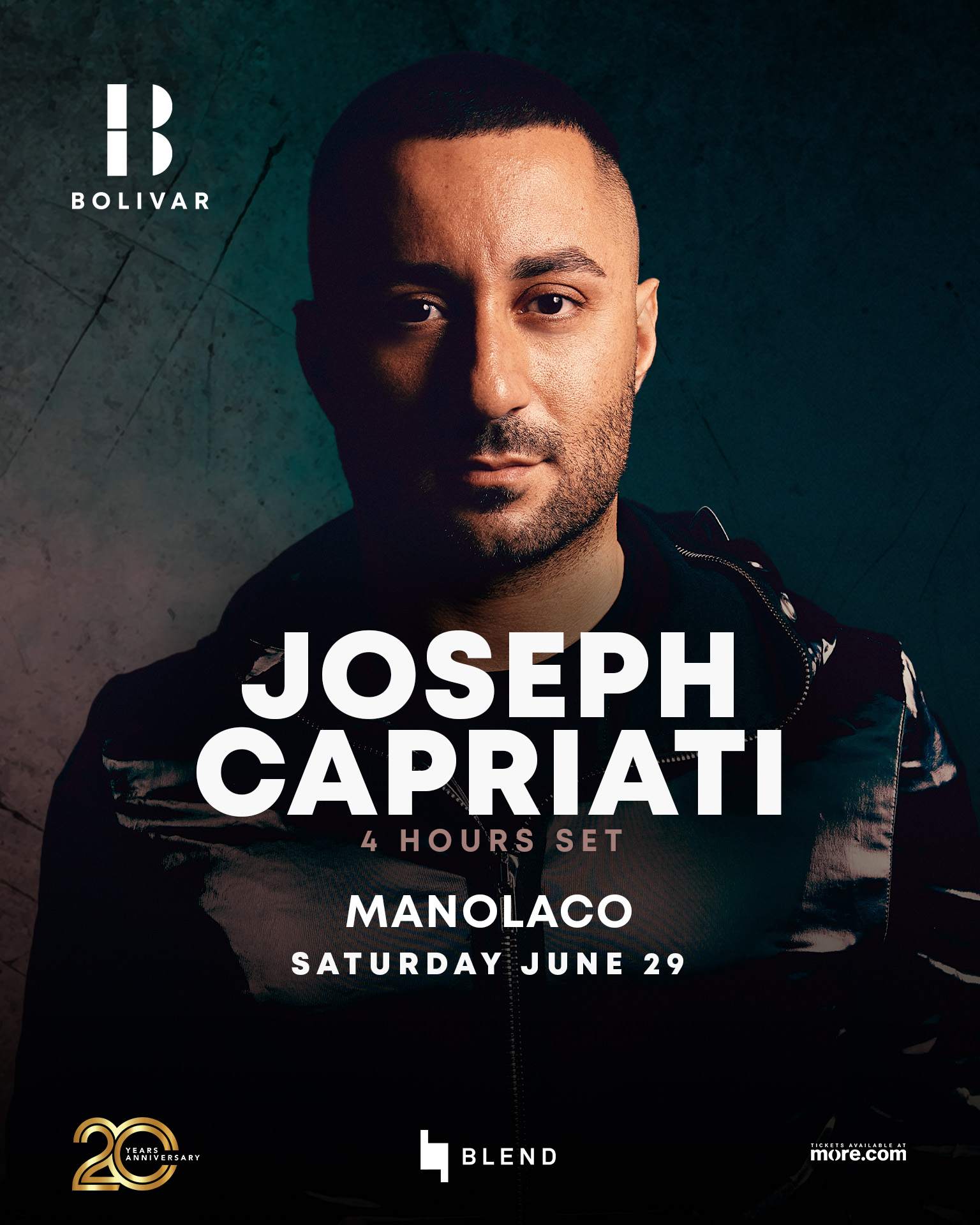 Joseph Capriati Saturday June 29 Bolivar - フライヤー裏