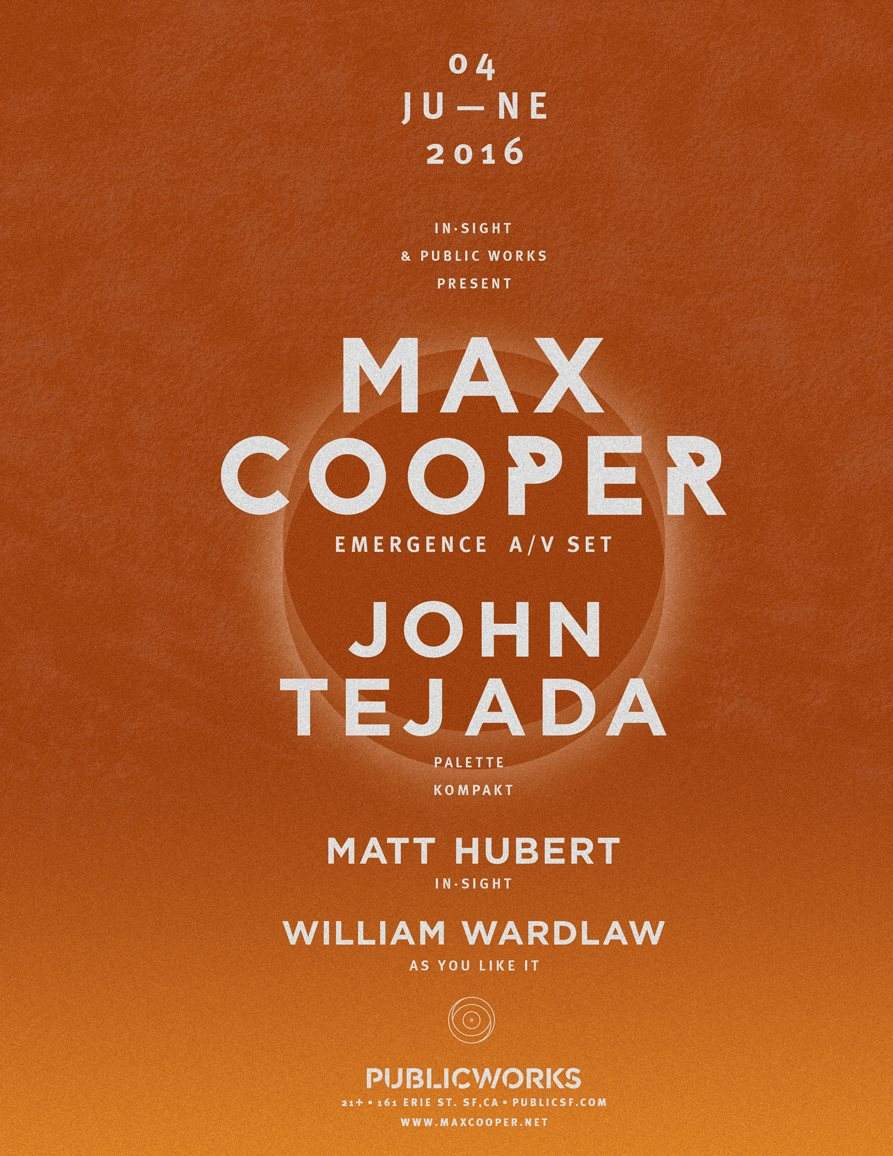 In·sight & PW present: Max Cooper (Live) & John Tejada (DJ) - Página frontal