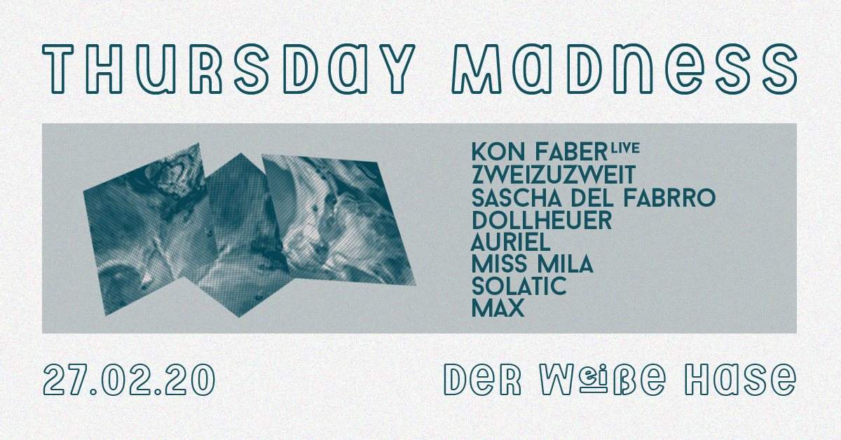 Thursday Madness with Kon Faber *Live - フライヤー表
