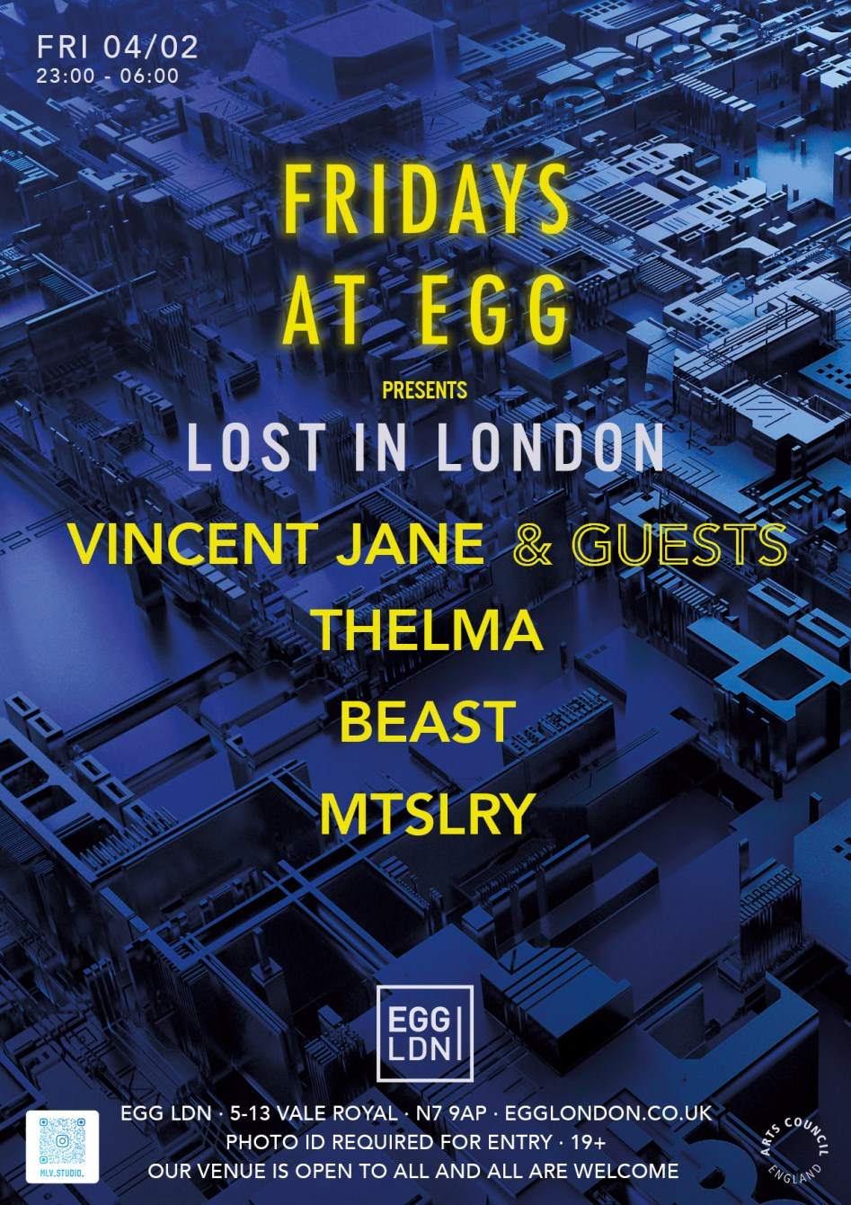 Fridays at EGG: Lost in London by MLV - Página trasera