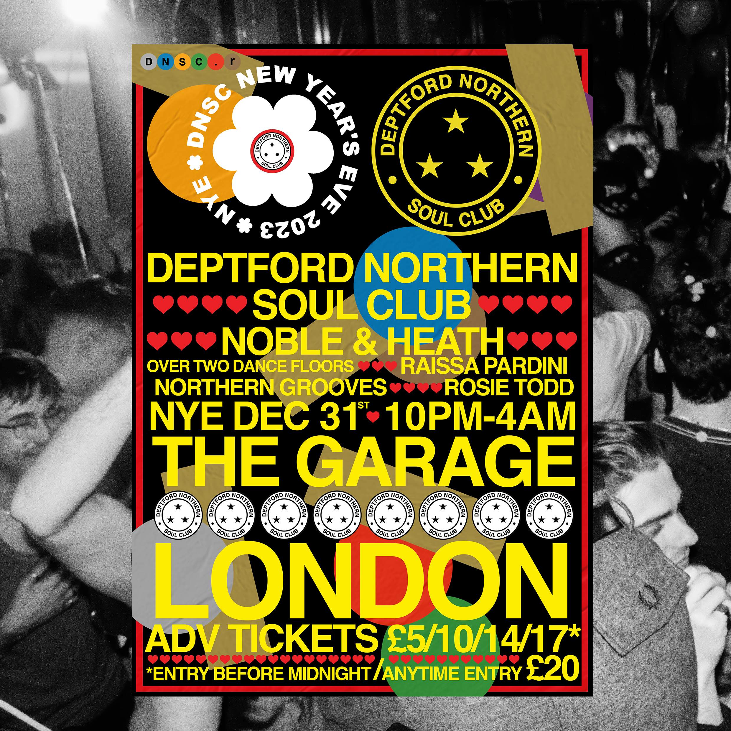 Deptford Northern Soul Club: NYE - Página frontal