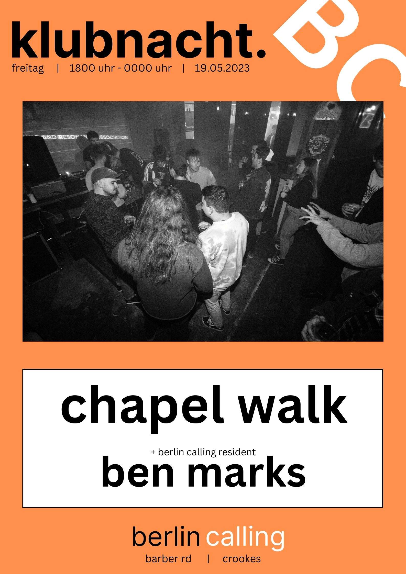 Klubnacht presents: Chapel Walk - Página frontal