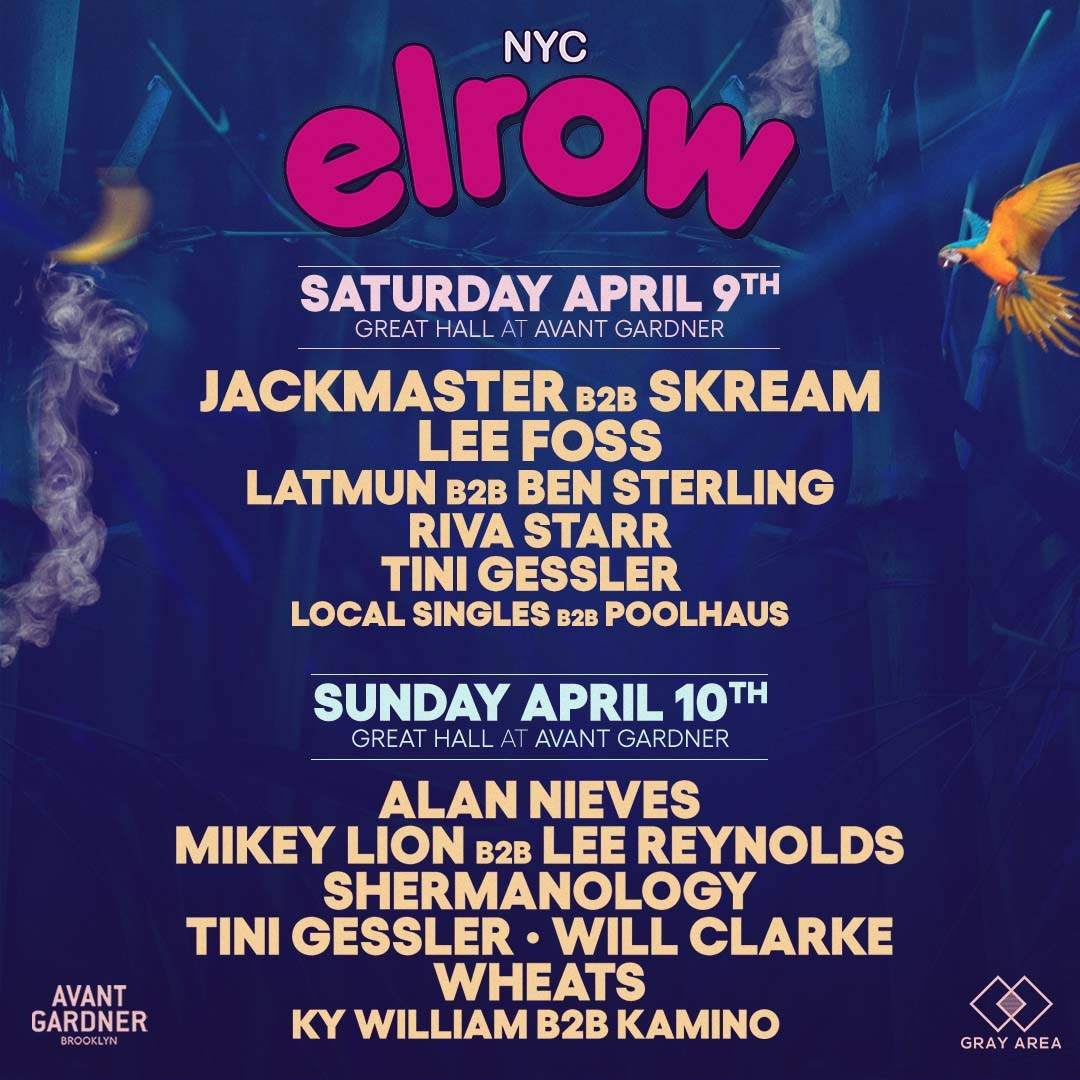 Elrow NYC: Sambow Dromo do Brasil with Jackmaster b2b Skream, Lee Foss and More [Day One] - フライヤー表