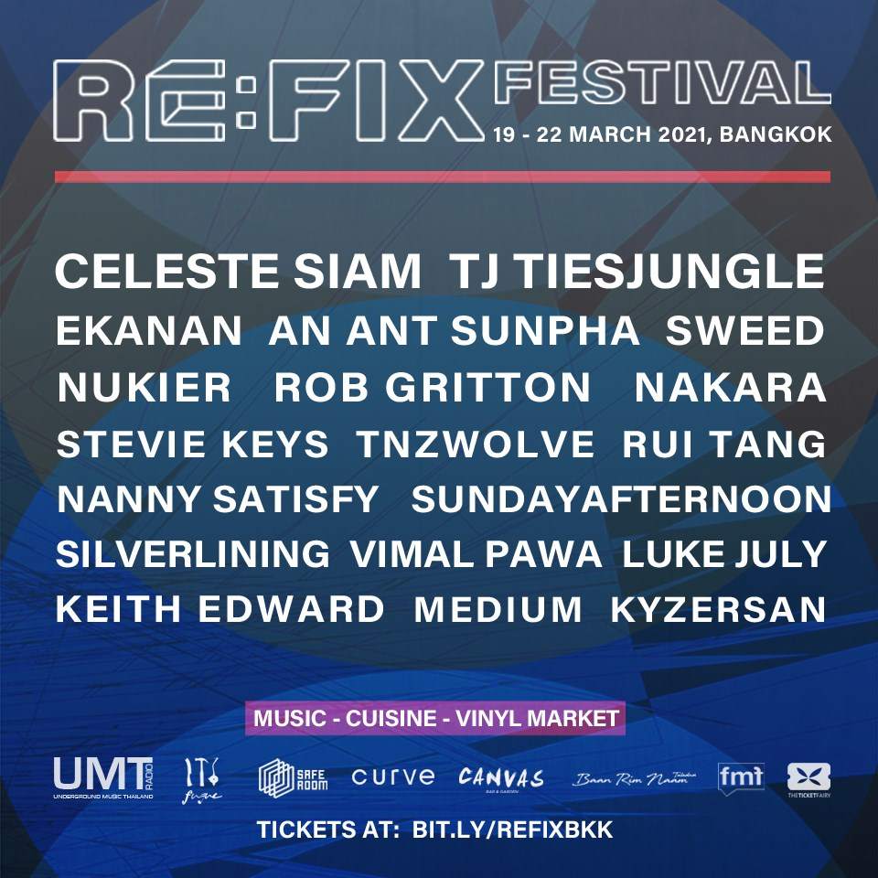 RE:FIX Festival Bangkok - フライヤー裏