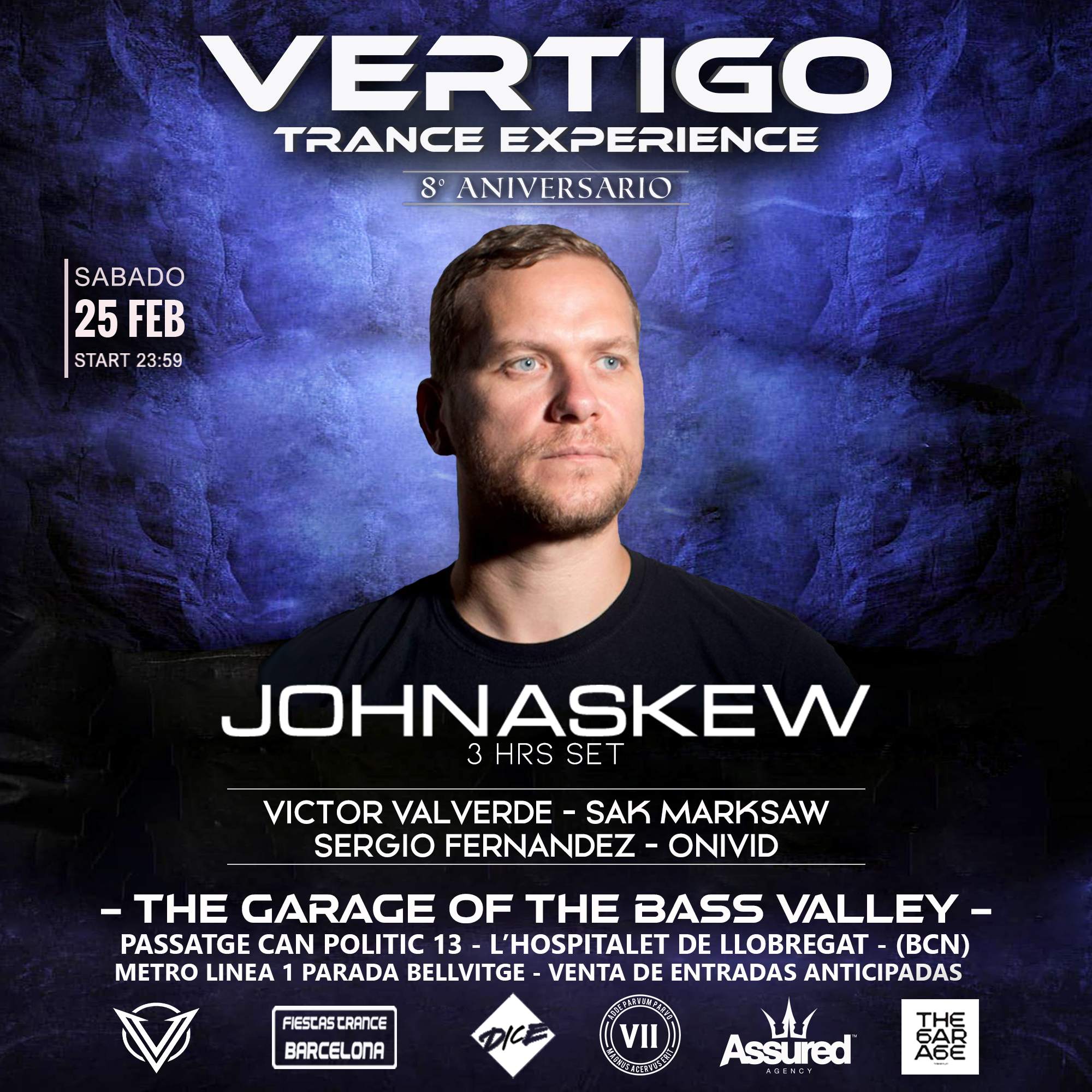 Vertigo Trance Experience (8º Aniversario John Askew) - フライヤー表