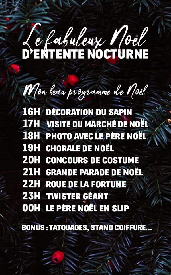 Le Fabuleux Noël D'entente Nocturne [CLOSING PARTY] - フライヤー裏