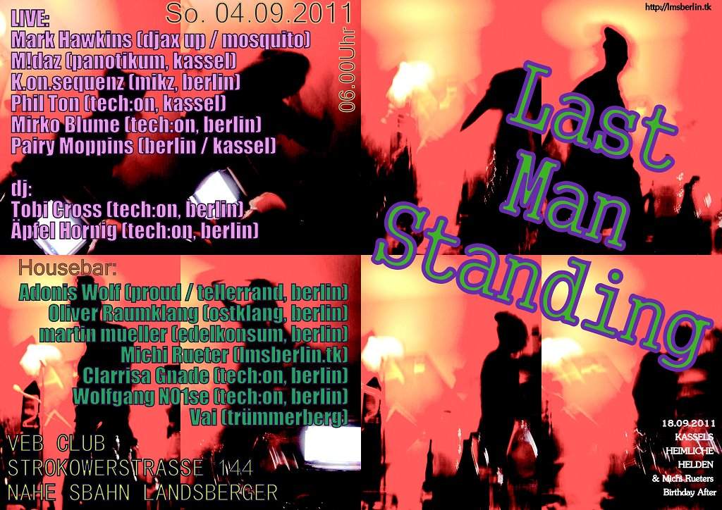 Last Man Standing (Mit Mark Hawkins) - フライヤー表