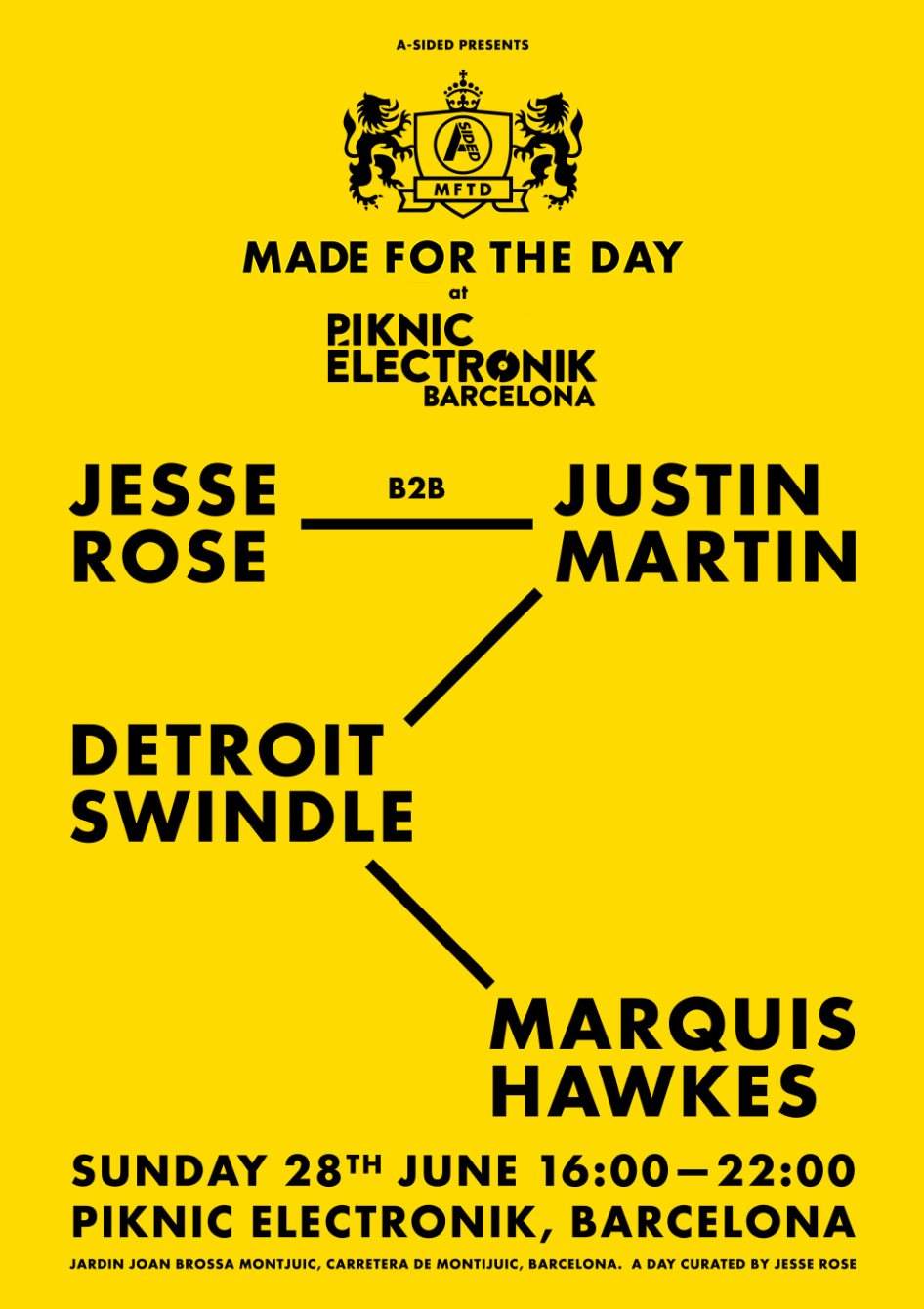 Piknic Electronik #1 - Jesse Rose b2b Justin Martin + Detroit Swindle & More - Página trasera