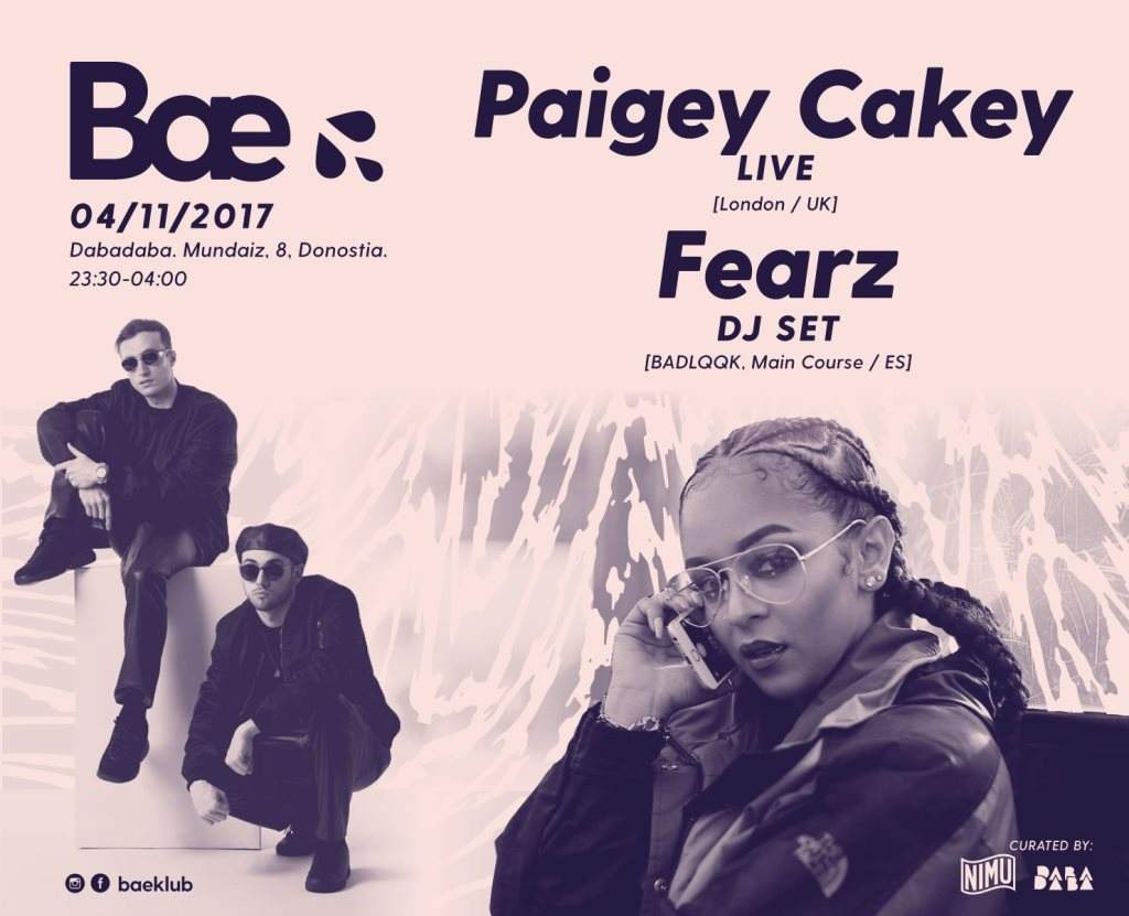 BAE: Paigey Cakey (Live) Fearz DJ Set - Página frontal