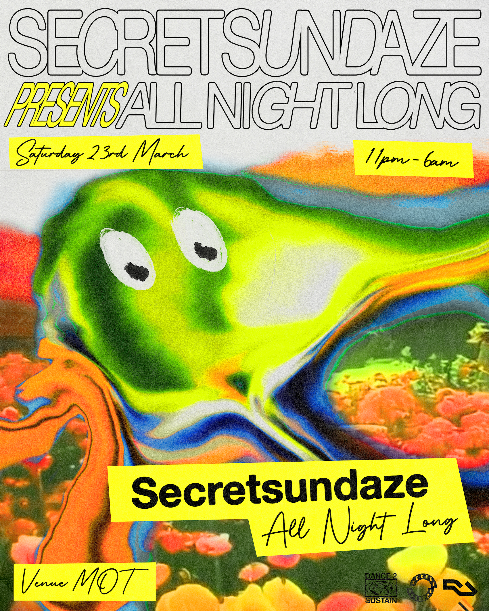 [CANCELLED] Secretsundaze presents: Secretsundaze All Night Long - フライヤー表