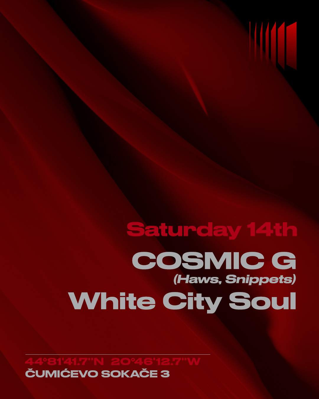 COSMIC G & White City Soul - 14.10 - フライヤー表