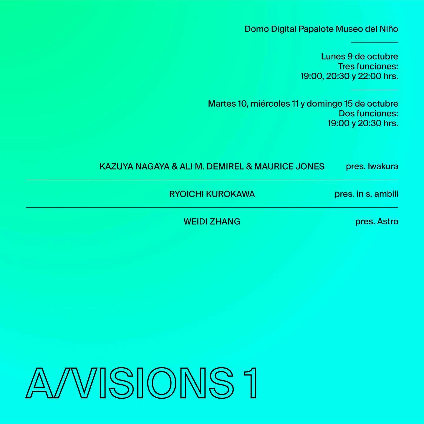 A/Visions 1 - MUTEK MX - Página frontal