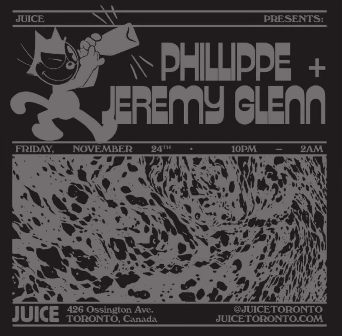 Juice presents Phillippe and Jeremy Glenn - フライヤー表
