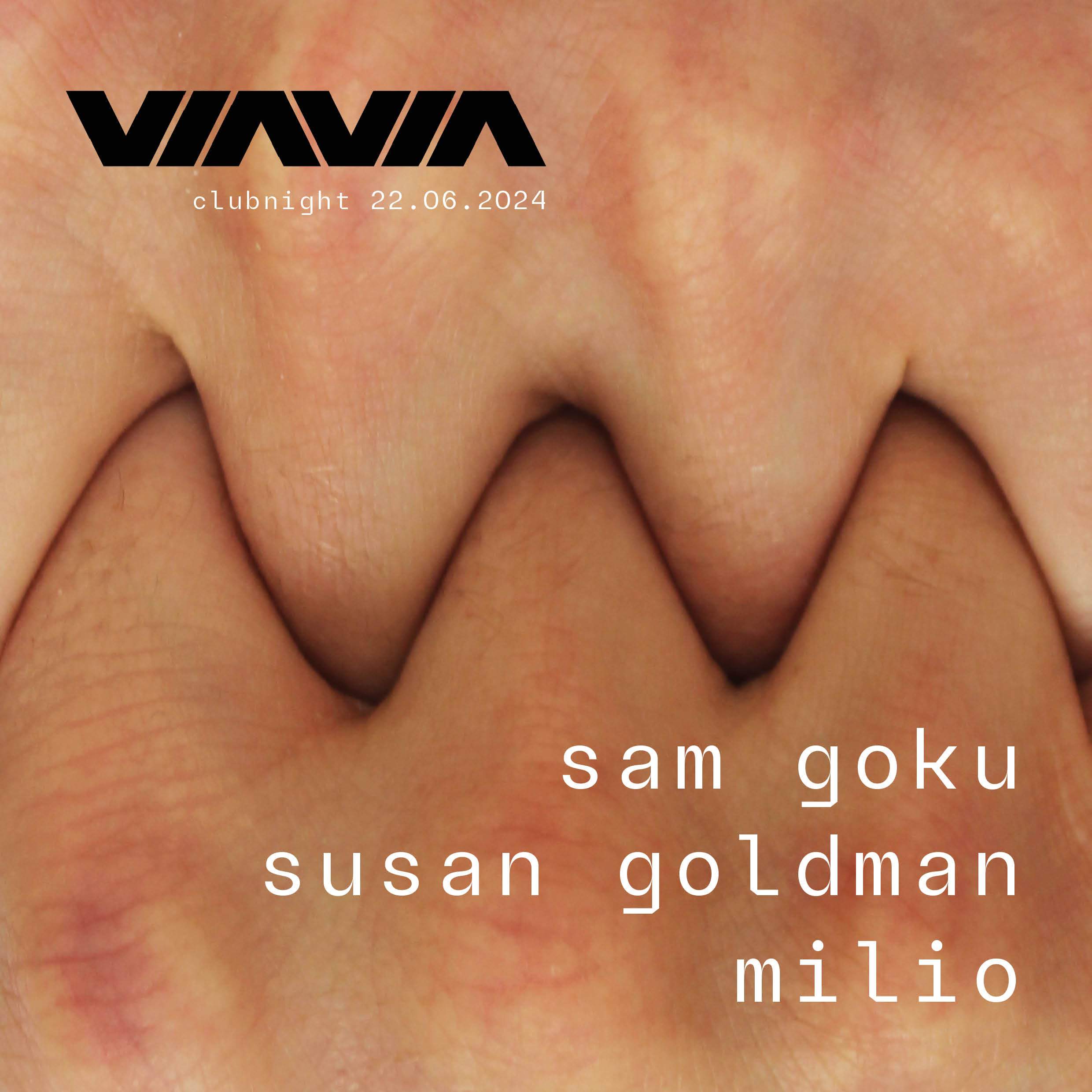 VIAVIA w/ Sam Goku, Susan Goldman, Milio - Página frontal