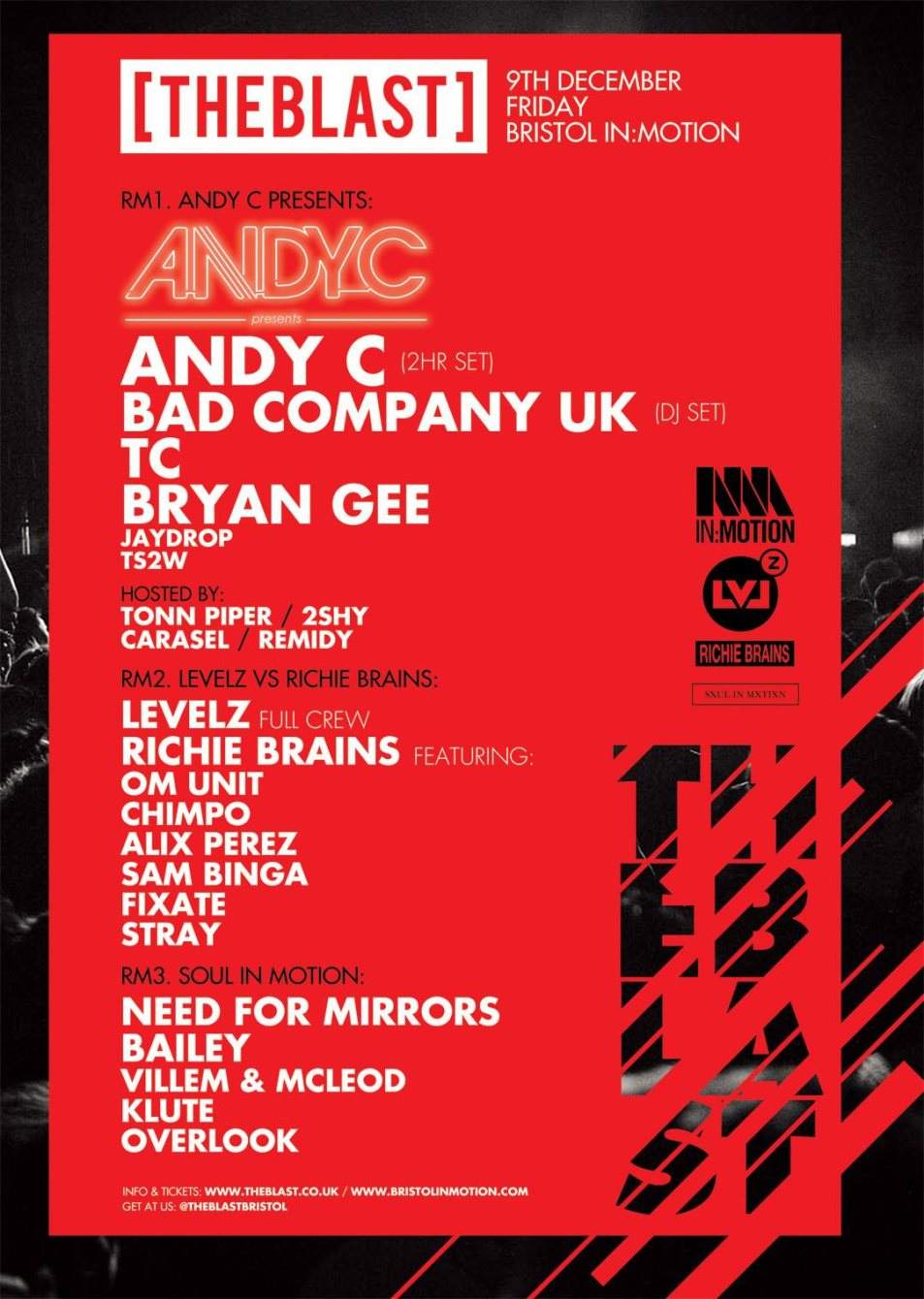 In:Motion / The Blast presents Andy C - フライヤー表