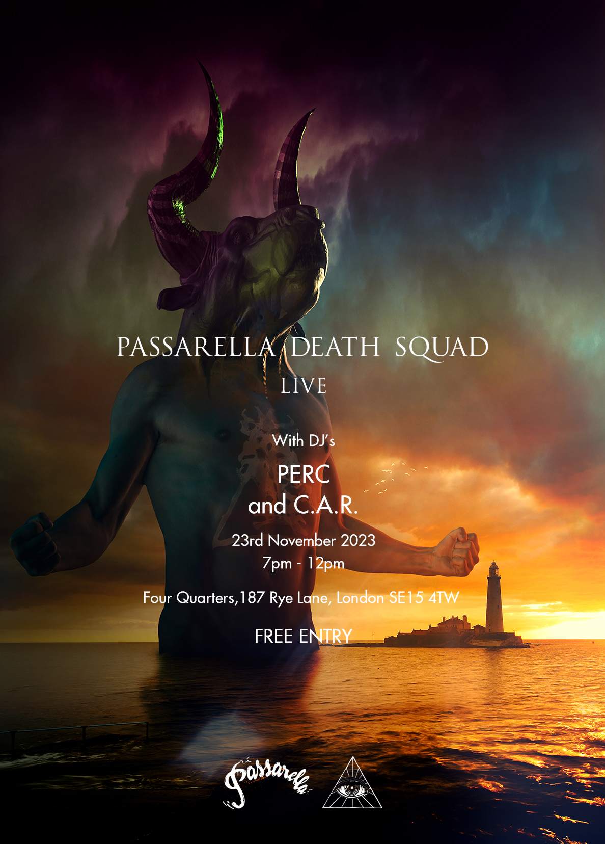 Passarella Death Squad Live with DJ sets from Perc & CAR - Página frontal