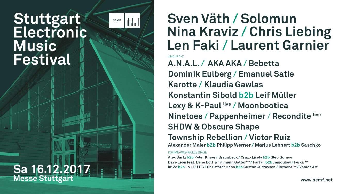 SEMF - Stuttgart Electronic Music Festival 2017 - フライヤー表