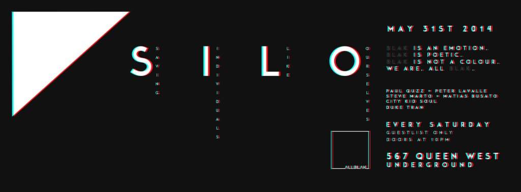 Silo All Blak Label Launch - フライヤー表