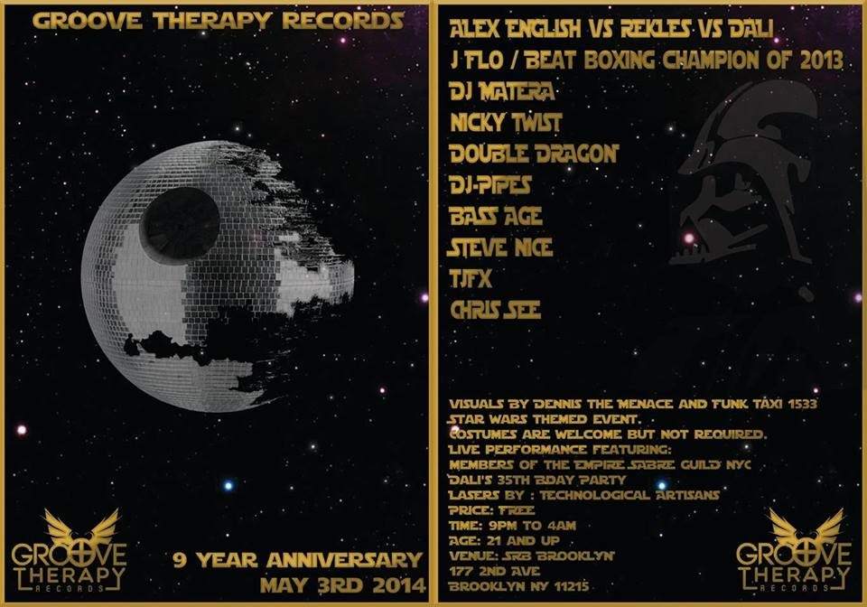 Groove Therapy 9 Year Anniversary & Record Release Party - フライヤー表