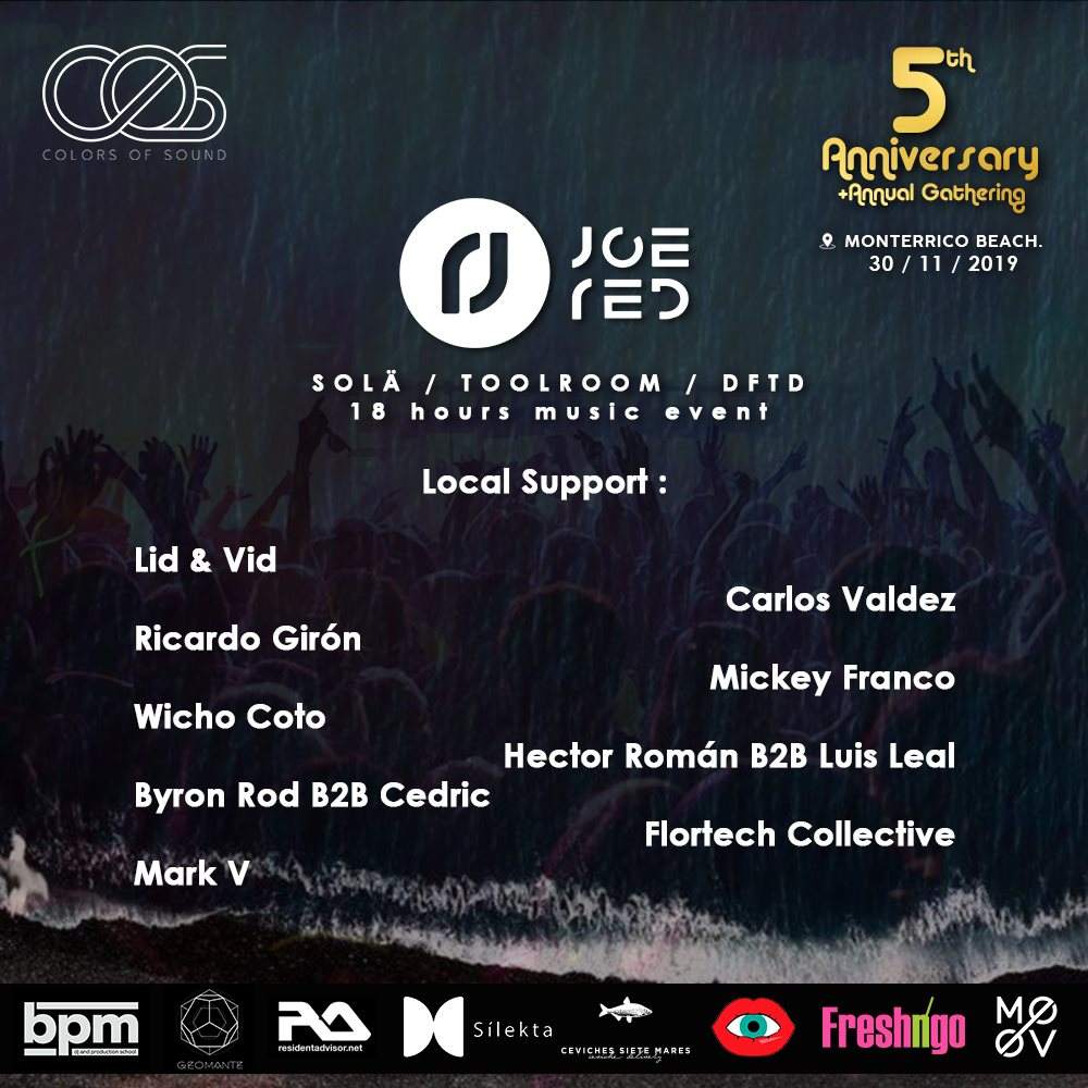COS 5th Anniversary with Joe Red (Solä, Toolroom, Dftd) - フライヤー裏