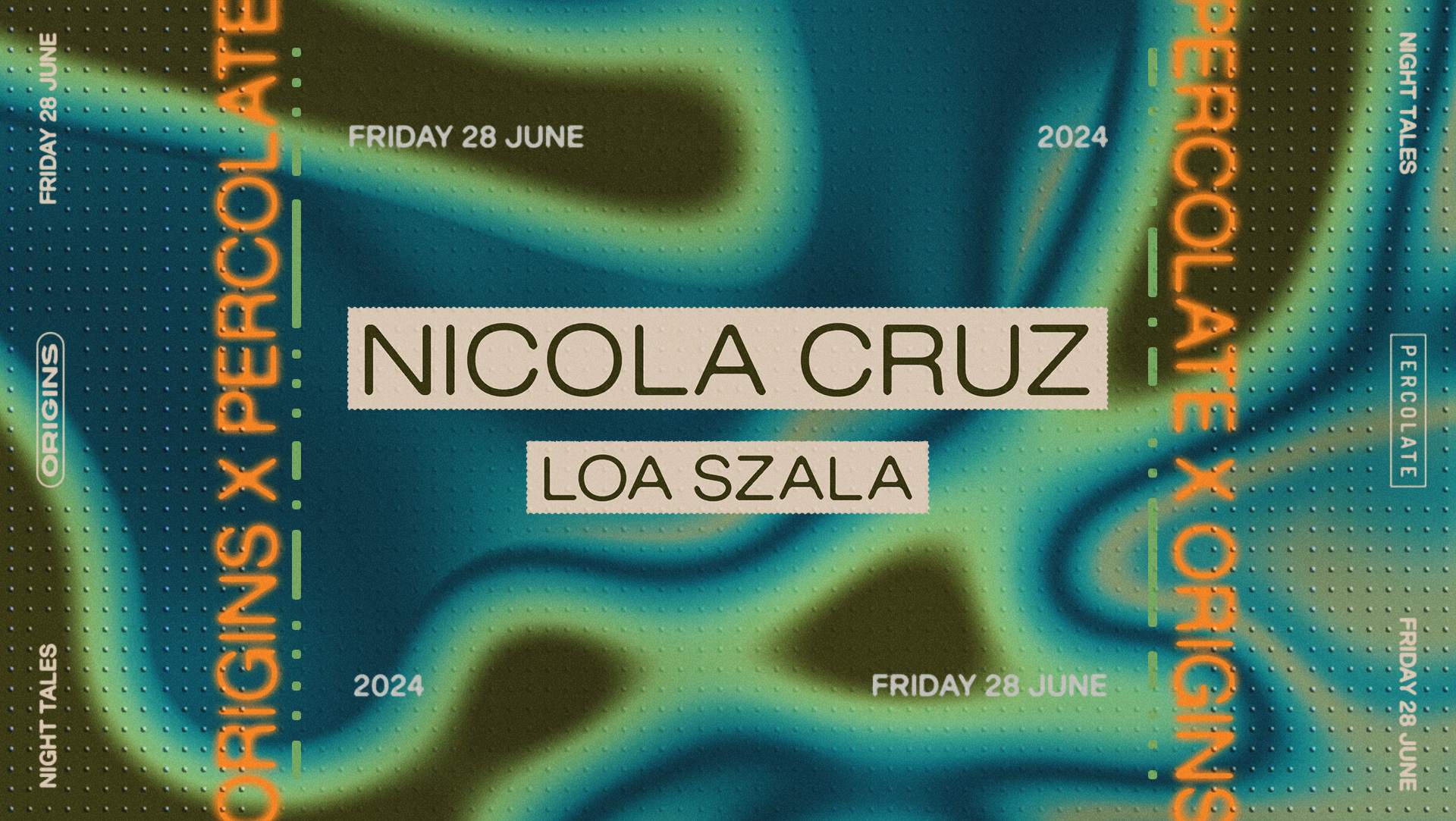 Percolate x Origins: Nicola Cruz & Loa Szala - Página frontal
