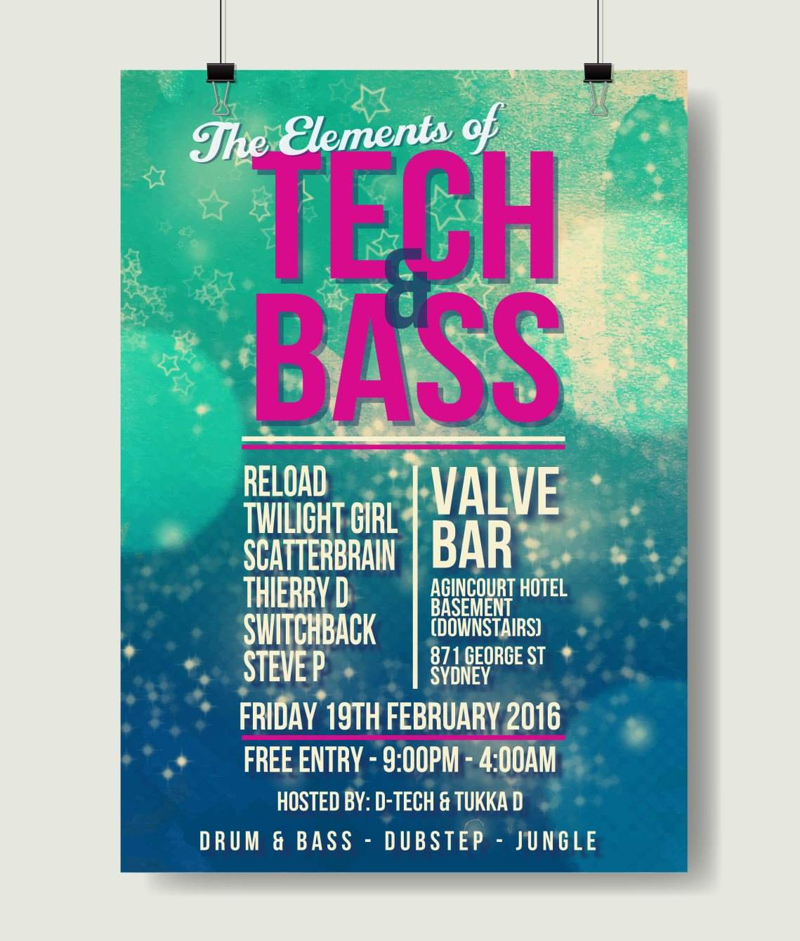 The Elements Of Tech & Bass .: Free Entry : - Página frontal