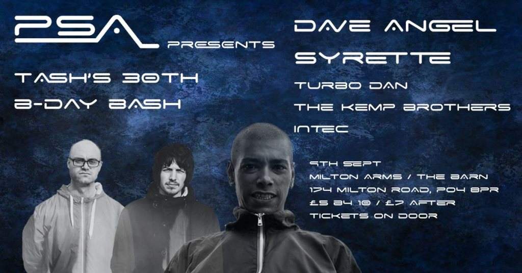 P.S.A presents Dave Angel and Syrette - フライヤー表