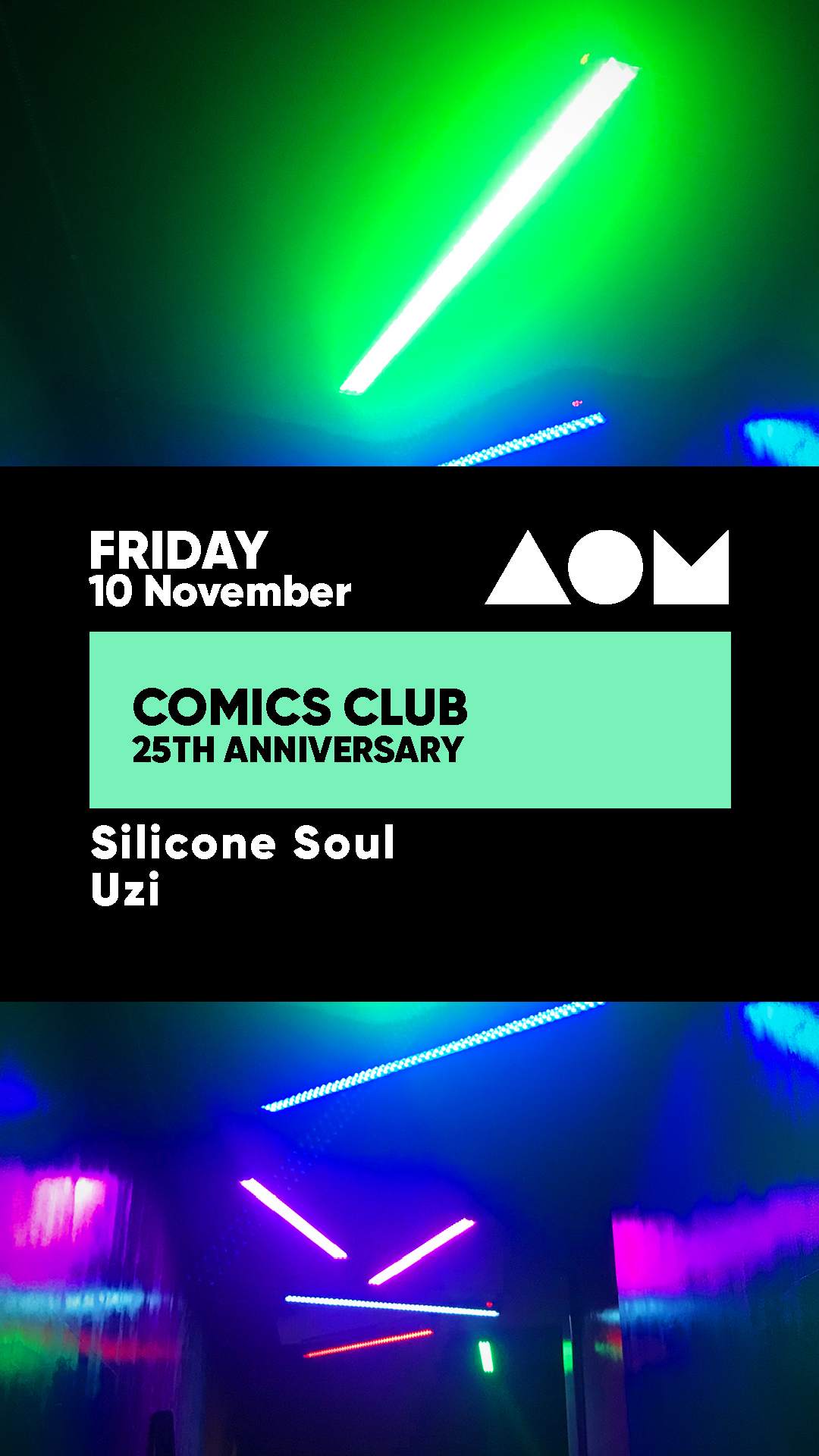 25 YEARS COMICS CLUB with Silicone Soul - フライヤー表