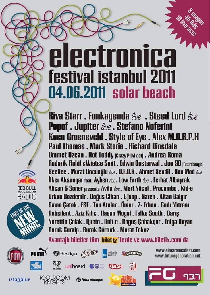 Electronica Festival Istanbul 2011 - Página frontal