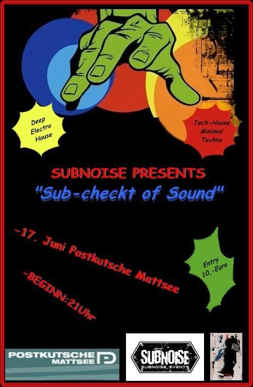 Subnoise present 'sub-Checkt' Of Sound - フライヤー表