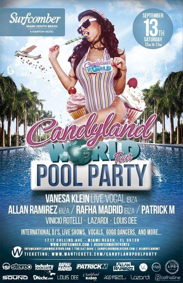 Candyland World Tour Pool Party - フライヤー表