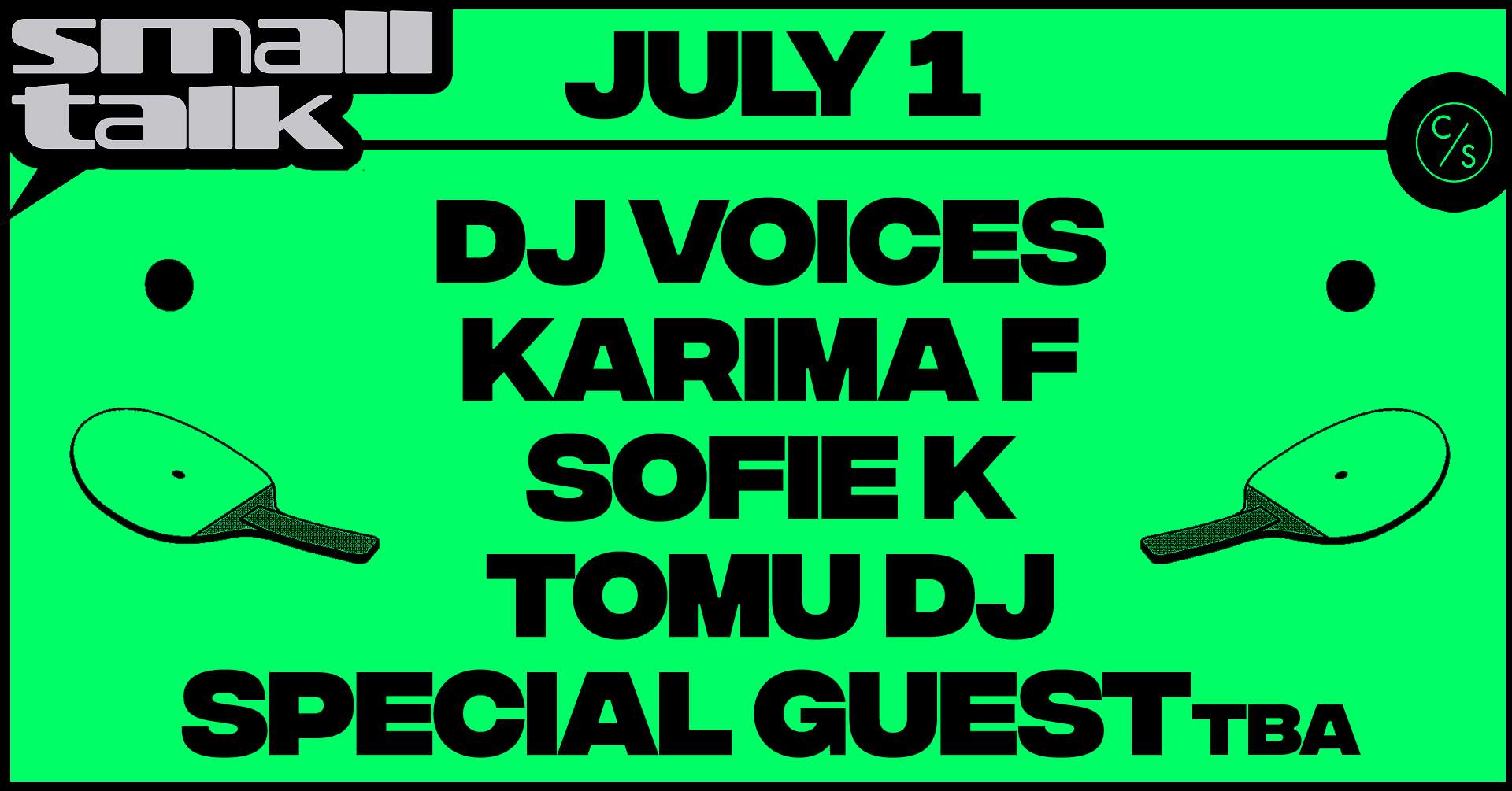 Small Talk with DJ Voices, Tomu DJ, Sofie K & Karima F - Página frontal