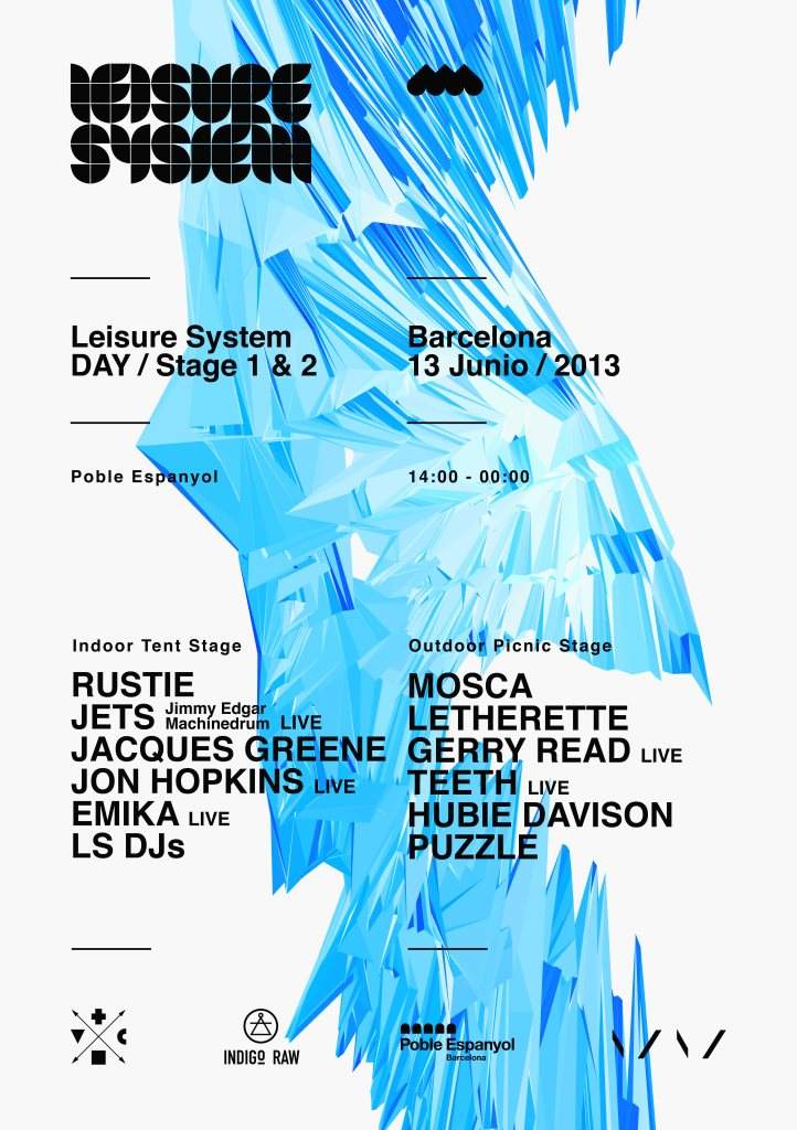 IR presents: Leisure System with Rustie, Mosca, Jacques Greene - Página trasera