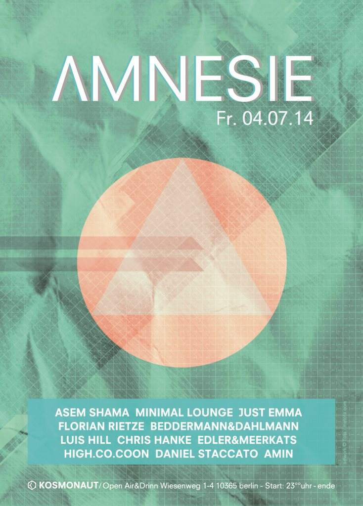 Amnesie - フライヤー裏