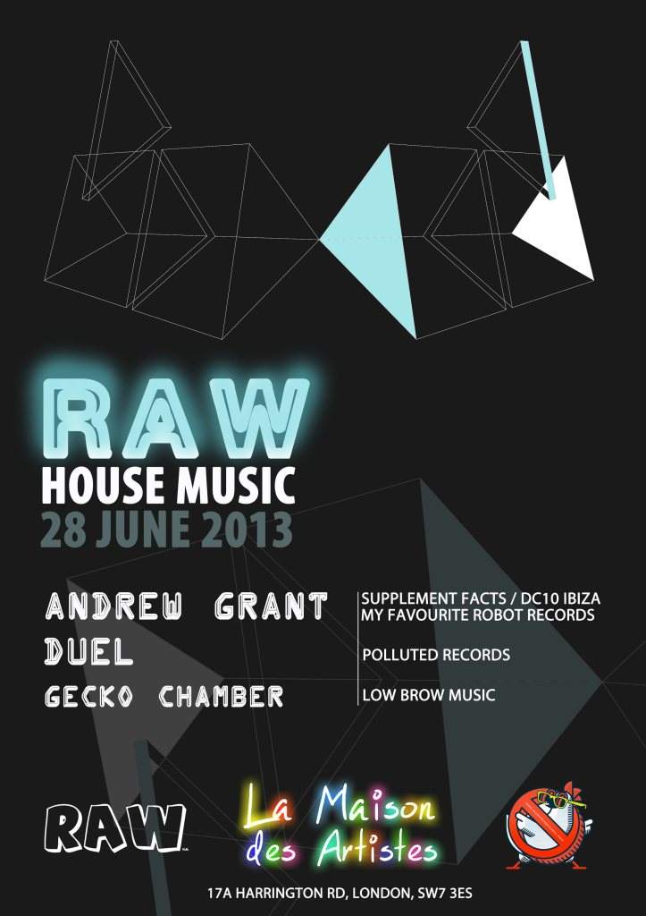 Raw House Music with Andrew Grant - フライヤー表