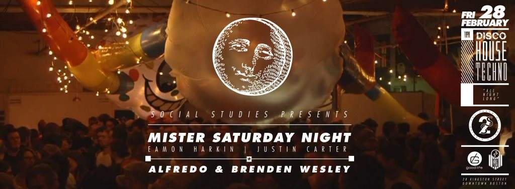 Social Studies, Eamon Harkin & Justin Carter present: Mister Saturday Night - Página frontal