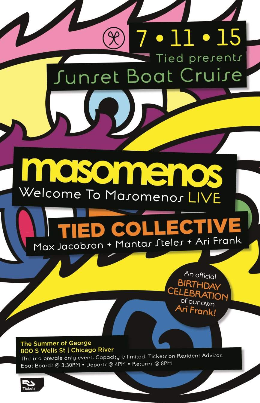 Tied presents: Sunset Boat Cruise with Masomenos (Live) - Página frontal