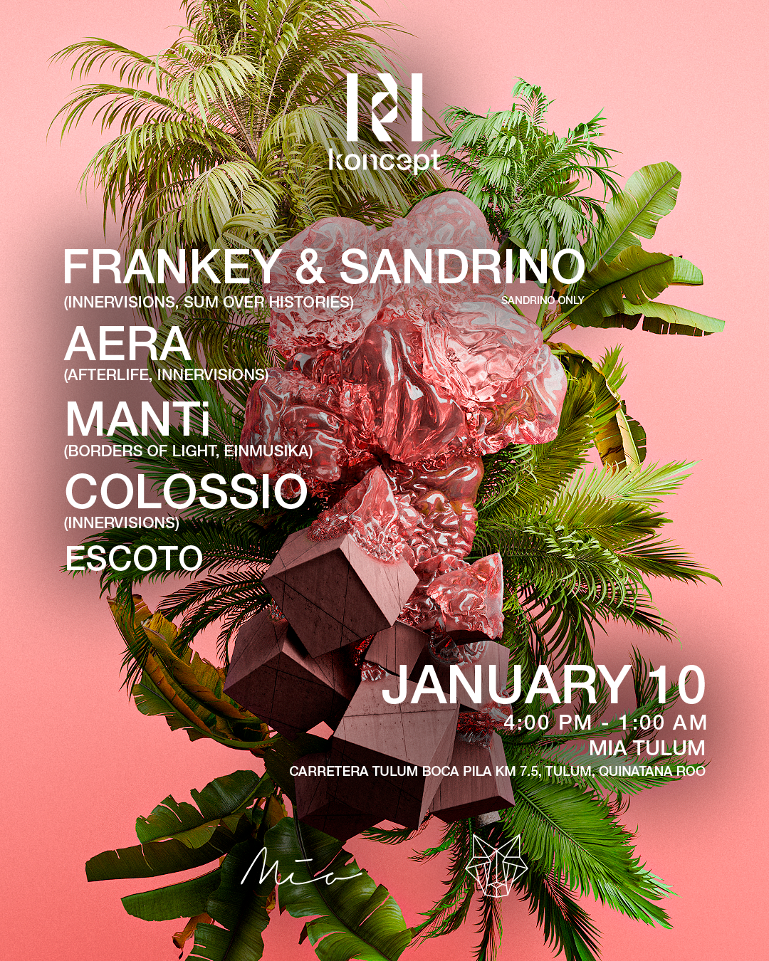 Koncept presents: Frankey & Sandrino (Innervisions), Aera (Afterlife, Innervisions) - フライヤー表