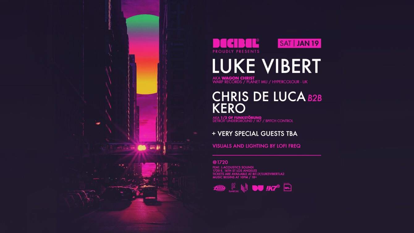 Luke Vibert aka Wagon Christ (Warp / Planet Mu) with Chris de Luca B2B Kero - Página frontal