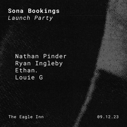 SONA BOOKINGS / launch party - フライヤー表