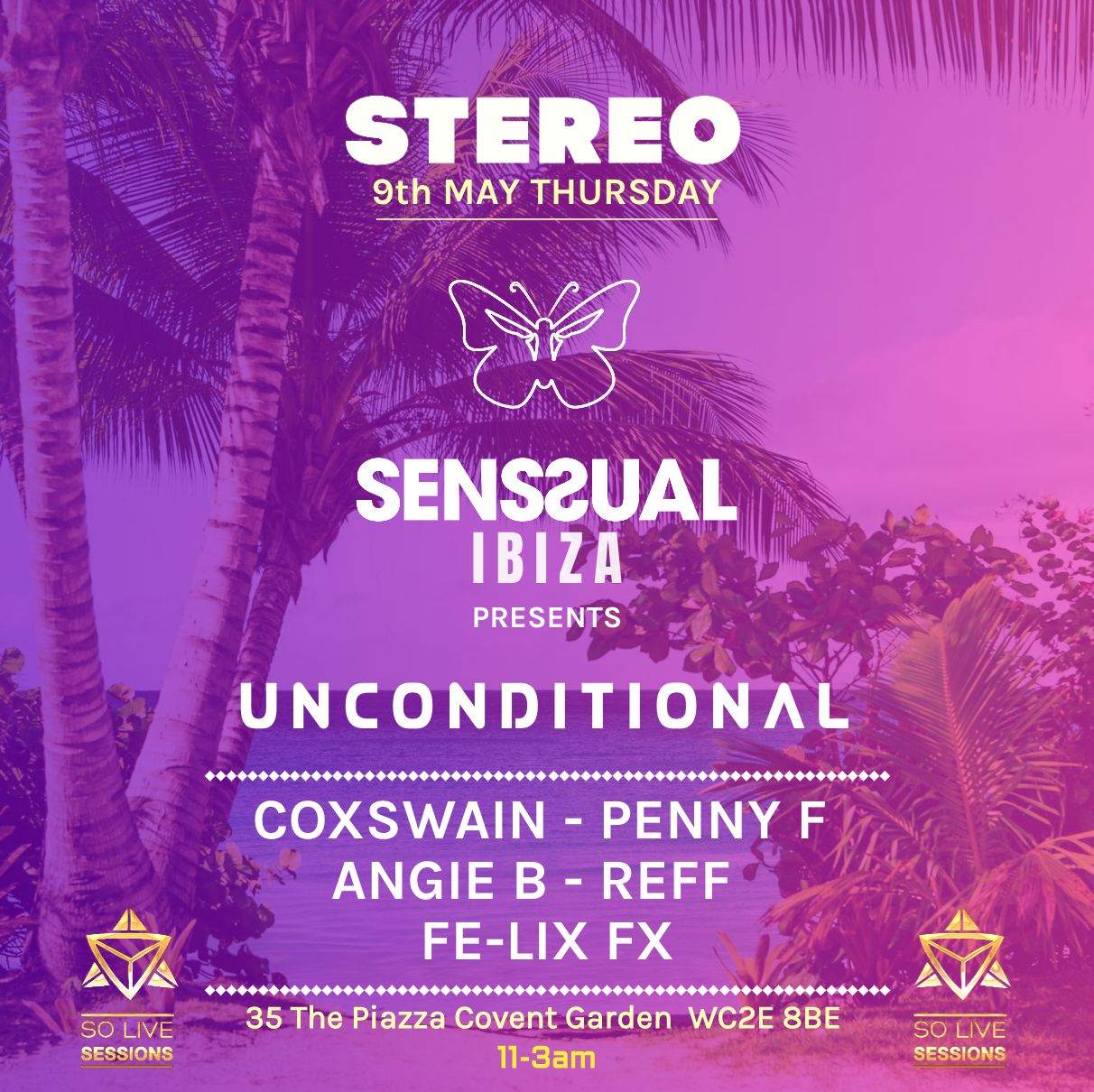 Senssual Ibiza - Unconditional - フライヤー表