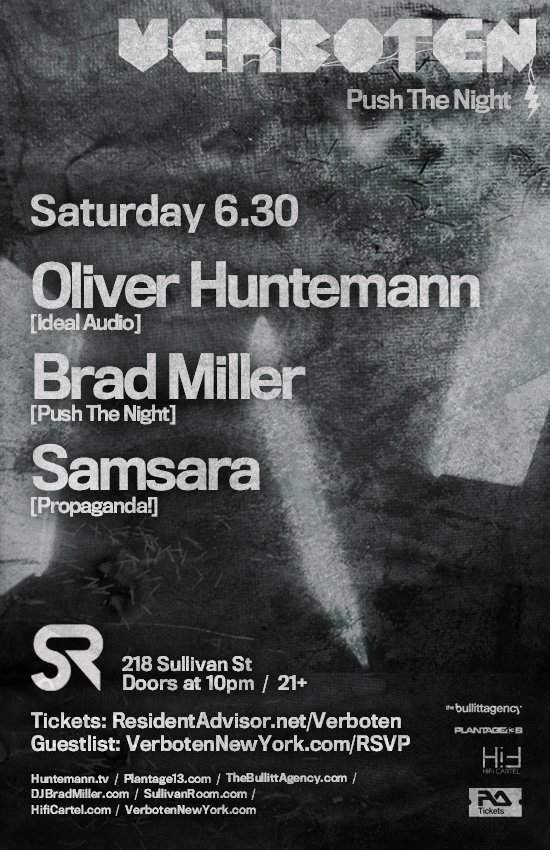 Verboten + PTN present Oliver Huntemann / Brad Miller / Samsara - Página trasera