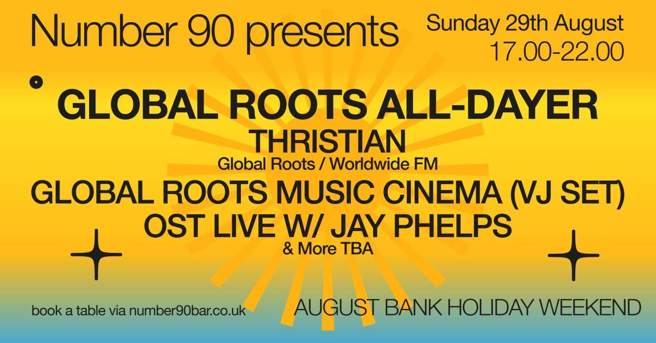 Number 90 presents: Bank Holiday Special (Global Roots All Dayer) - Página frontal